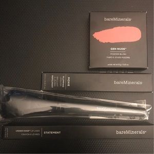NIB bareminerals blush, gloss, and liner bundle